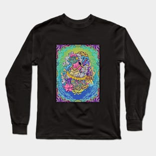 Turtle Engraving Surrealism Artwork Long Sleeve T-Shirt